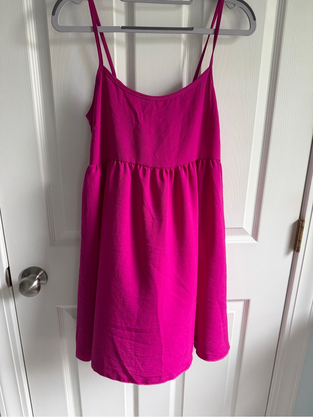 Spaghetti Strap Dress Tank - Bright Magenta